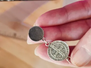 Colgante unisex San Benito y Judas plata925