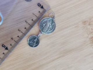 Colgante unisex San Benito y Judas plata925