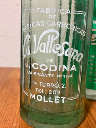 2 Sifones antiguos de vidrio