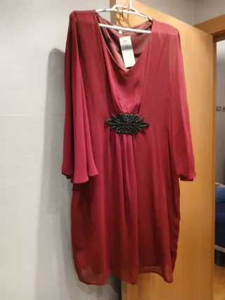 Vestido fiesta El Corte Inglés rojo