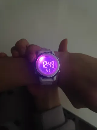 Reloj Digital Infantil Unicornio Rosa Blanco