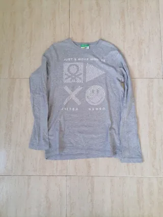 4 Camisetas Manga Larga Niño Talla 10/12