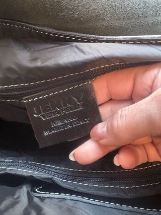 Borsa postina artigianale in pelle nera