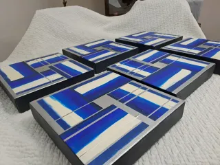 Set di 6 Quadri Astratti Ricardo Salas