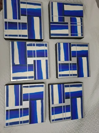 Set di 6 Quadri Astratti Ricardo Salas