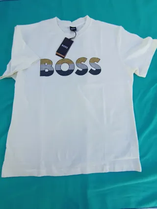 Camiseta Boss Blanca Multicolor