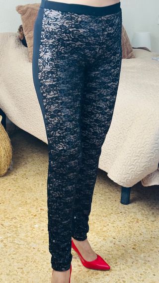 Pantalón negro lentejuelas