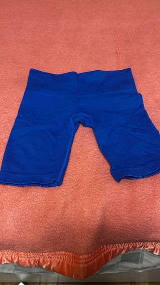 Leggings cortos azules talla única