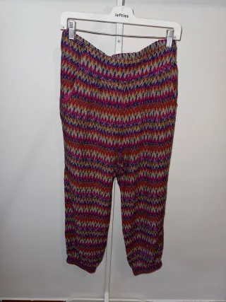 Pantalón Y2k Lefties Estampado Zigzag Talla XL