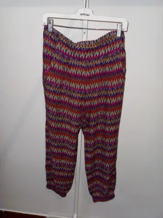 Pantalón Y2k Lefties Estampado Zigzag Talla XL