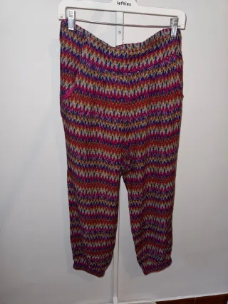Pantalón Y2k Lefties Estampado Zigzag Talla XL