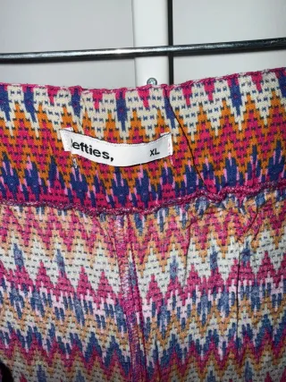 Pantalón Y2k Lefties Estampado Zigzag Talla XL