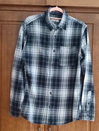 Camisa Jack & Jones cuadros gris y blanco