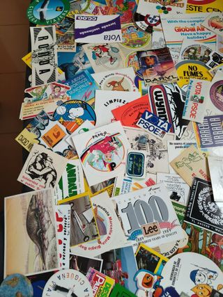 Lote 200 pegatinas publicitarias años 80/90