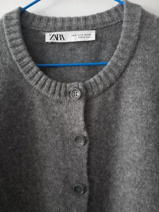 Chaqueta Zara Lana Gris