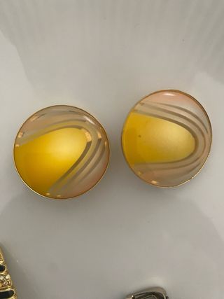 Lote pendientes vintage dorados y negros