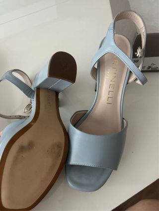 Sandalias Tacon Martinelli Azul/Gris Talla 38