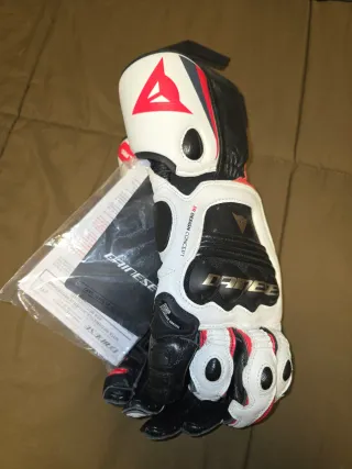 Guantes Dainese Steel Pro L Blanco/Rojo