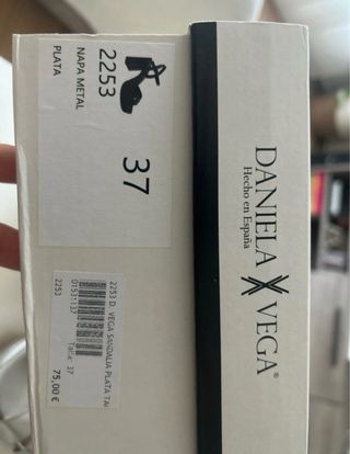 Sandalias Daniela Vega Plata Talla 38