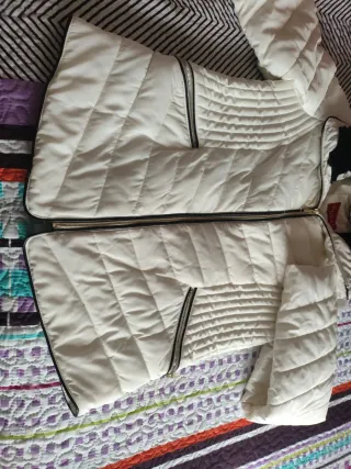 Chaquetón blanco crudo acolchado