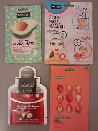 Lote 4 Mascarillas Faciales Sence e IDC