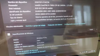 Ordenador portátil HP Elitebook táctil i5 8Gb RAM