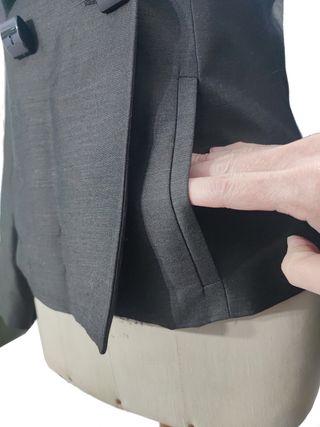 Del Pozo/ Vintage - Blazer cruzado marrón caqui 36