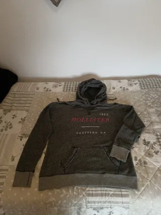 Sudadera Hollister Gris Talla M