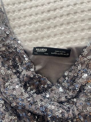 Vestido lentejuelas Pull&Bear XS