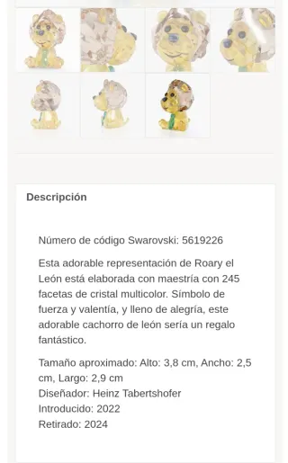 Figura Swarovski León Roary Original