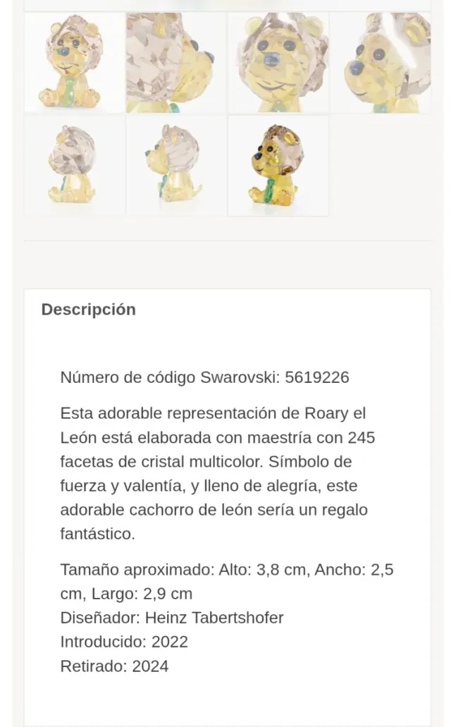 Figura Swarovski León Roary Original