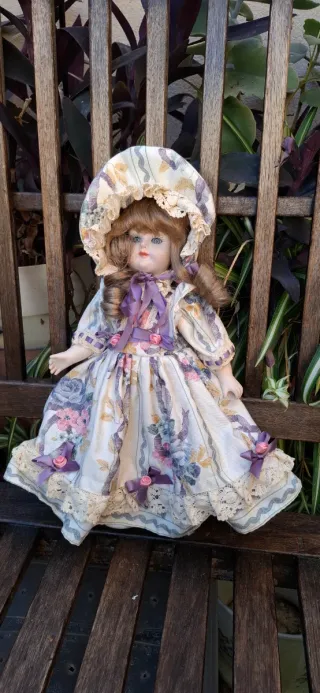 Muñeca de porcelana vintage Porcelana fracesa