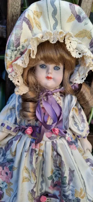 Muñeca de porcelana vintage Porcelana fracesa