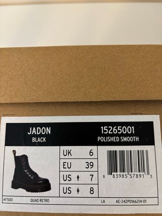Botas Dr. Martens Jadon Negras Talla 39