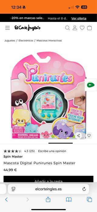 Mascota Digital Punirunes Spin Master