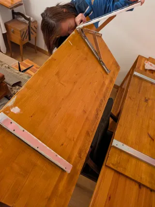 Escritorio plegable de madera