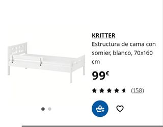 Cama infantil Ikea Kritter blanca