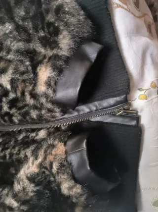 Abrigo pelo leopardo Zara Woman