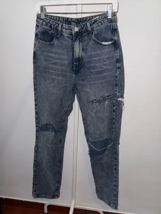 Vaqueros grises Shein Talla S rotos