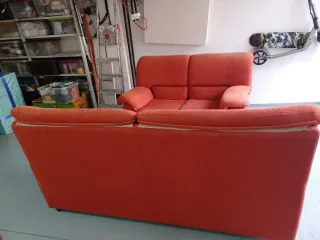 Sofá 3 plazas + Sofá 2 plazas Naranja 2*150€1*85*