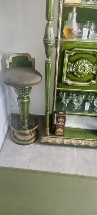 Barra de bar años 70 verde