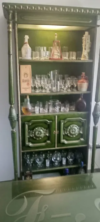 Barra de bar años 70 verde
