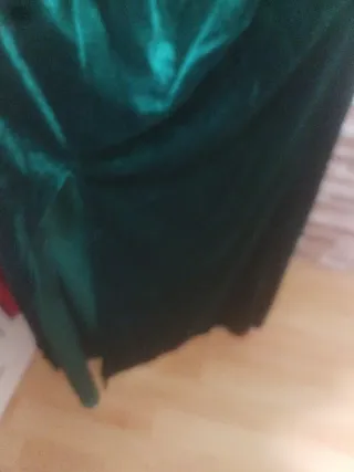 Vestido fiesta terciopelo verde L