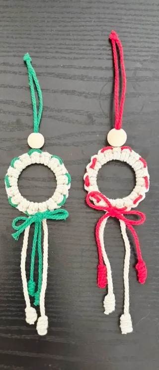 Set 2 Ghirlande Natalizie Fatte a Mano