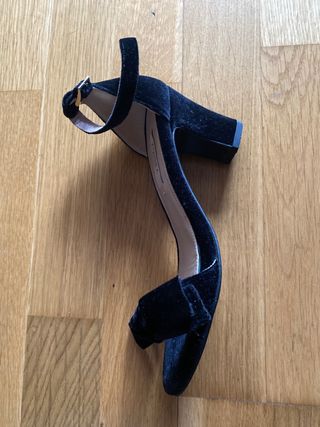 Tacones negros fiesta terciopelo