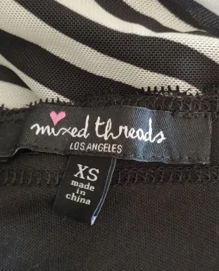 Top tul cebra encaje negro talla XS