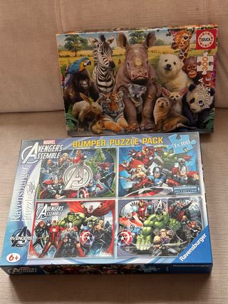 2 Puzzles Ravensburger y Educa