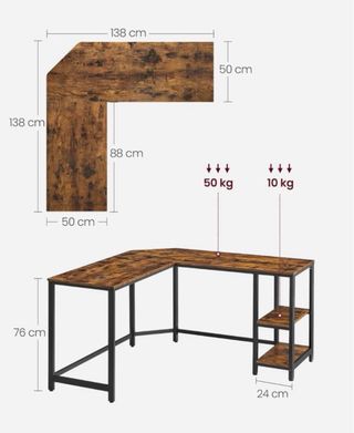 Escritorio 2 puestos madera y metal