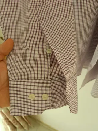 Camisa cuadros hombre manga larga