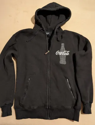 Felpa con zip Coca-Cola nera
